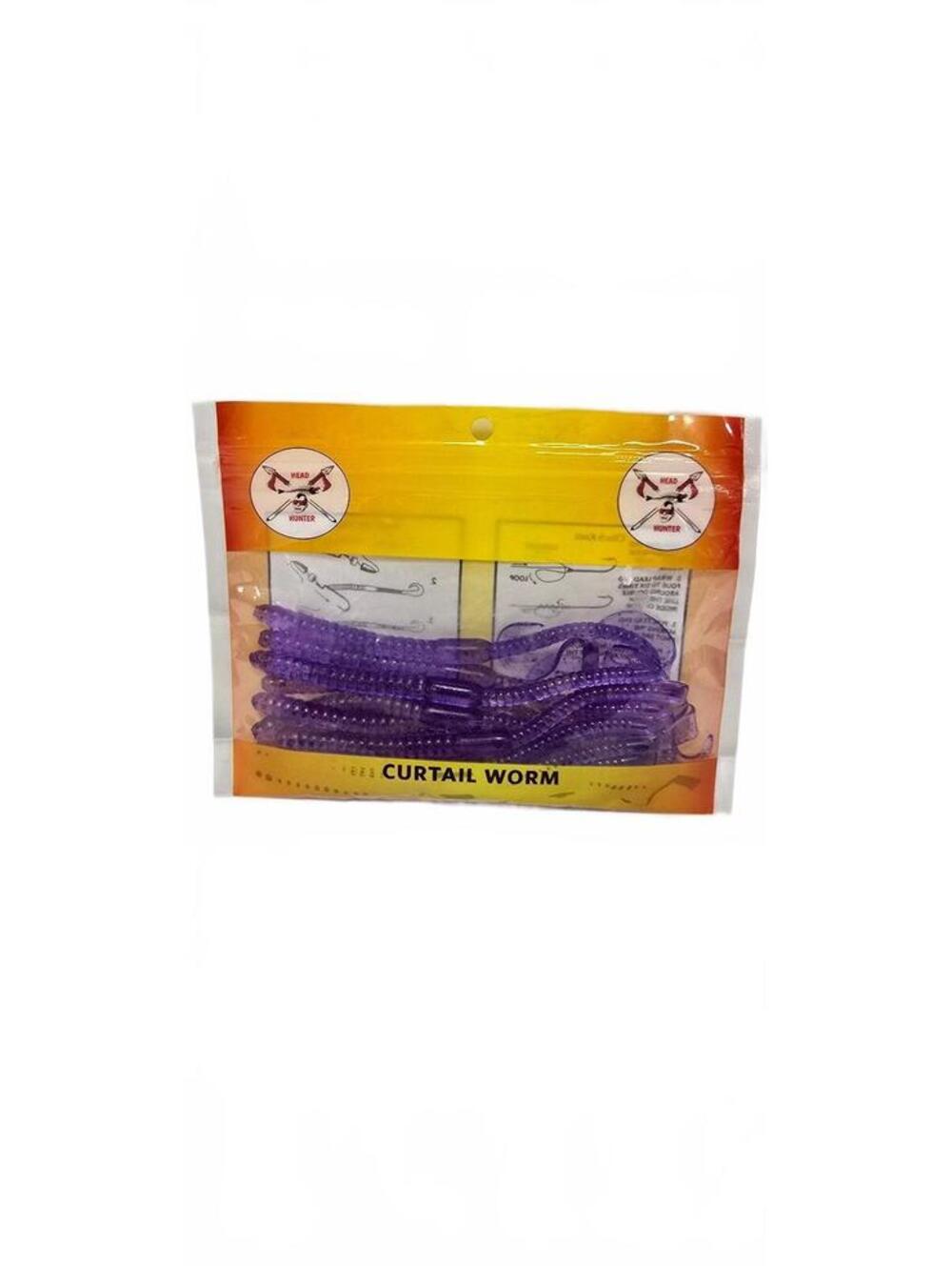 Curtail Worm Purple Soft Plastic Fishing Lures